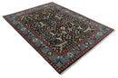 Charcoal Blue Hand Knotted Oushak Area Rug - Traditional Wool by The Rug Decor
