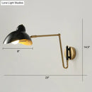 GobekUsa Duckbill Reading Light Metal Sconce - Adjustable Joint, Perfect for Single Bedroom
