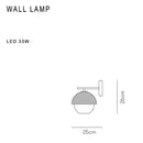 GobekUsa Black Metal Arm Glass Ball Designer Wall Lamp Luxury Fixture