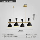 GobekUsa Nordic LED Multiple Head Chandelier - Black/White Iron Art - Living Room/Bedroom/Kitchen/Hotel