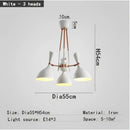 GobekUsa Nordic LED Multiple Head Chandelier - Black/White Iron Art - Living Room/Bedroom/Kitchen/Hotel