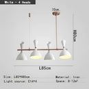 GobekUsa Nordic LED Multiple Head Chandelier - Black/White Iron Art - Living Room/Bedroom/Kitchen/Hotel