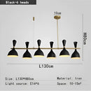 GobekUsa Nordic LED Multiple Head Chandelier - Black/White Iron Art - Living Room/Bedroom/Kitchen/Hotel
