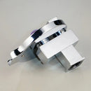 GobekUsa Brass LED Waterfall Basin Faucet, Chrome/Black Mixer for Bathroom Sink