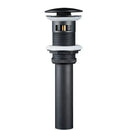 Black and chrome brushed nickel faucet sink drain – bathroom stopper by Decorbites