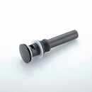 Black and chrome brushed nickel faucet sink drain – bathroom stopper by Decorbites