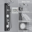 GobekUsa Rainfall Shower Panel with Storage Rack and Massage Jets