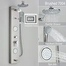 GobekUsa Rainfall Shower Panel with Storage Rack and Massage Jets