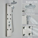 GobekUsa Rainfall Shower Panel with Storage Rack and Massage Jets