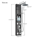 GobekUsa Rainfall Shower Panel with Storage Rack and Massage Jets