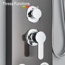 GobekUsa Rainfall Shower Panel with Storage Rack and Massage Jets