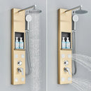 GobekUsa Rainfall Shower Panel with Storage Rack and Massage Jets