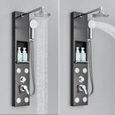 GobekUsa Rainfall Shower Panel with Storage Rack and Massage Jets