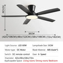 GobekUsa 72" DC Ceiling Fan Light Remote Control Strong Winds Living Room Mute Chandelier