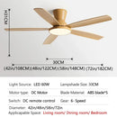 GobekUsa 72" DC Ceiling Fan Light Remote Control Strong Winds Living Room Mute Chandelier