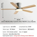 GobekUsa 72" DC Ceiling Fan Light Remote Control Strong Winds Living Room Mute Chandelier