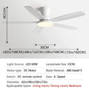 GobekUsa 72" DC Ceiling Fan Light Remote Control Strong Winds Living Room Mute Chandelier