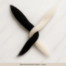 Black Merino Wool Carded Sliver | 19 Micron Dyed Wool by Revolution Fibers
