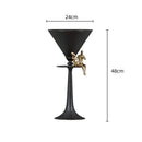 GobekUsa Bronze Flower Vase: Metal Handicrafts Geometric Art Home Decor Bottle