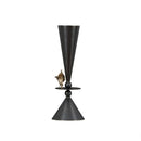 GobekUsa Bronze Flower Vase: Metal Handicrafts Geometric Art Home Decor Bottle