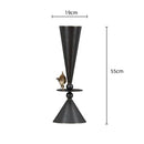 GobekUsa Bronze Flower Vase: Metal Handicrafts Geometric Art Home Decor Bottle