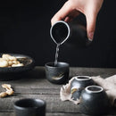 GobekUsa Ceramic Sake Liquor Dispenser Set - Yellow Wine Cup & Small Glass