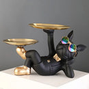 GobekUsa Bulldog Animal Figurine: Cool Dog Statue for Stylish Home Decor