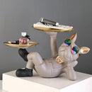 GobekUsa Bulldog Animal Figurine: Cool Dog Statue for Stylish Home Decor