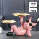 GobekUsa Bulldog Animal Figurine: Cool Dog Statue for Stylish Home Decor