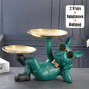 GobekUsa Bulldog Animal Figurine: Cool Dog Statue for Stylish Home Decor