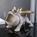 GobekUsa Bulldog Figurine Storage Box Resin Craft Home Decor Sculpture Ornament