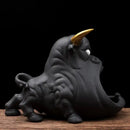 GobekUsa Cartoon Cow Ceramic Ashtray Home Decoration Gift for Boyfriend