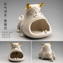 GobekUsa Cartoon Cow Ceramic Ashtray Home Decoration Gift for Boyfriend