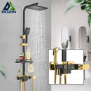 GobekUsa Brass LCD Thermostatic Mixer Shower Set with Bidet and Tub Spout