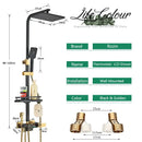 GobekUsa Brass LCD Thermostatic Mixer Shower Set with Bidet and Tub Spout