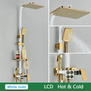 GobekUsa Brass LCD Thermostatic Mixer Shower Set with Bidet and Tub Spout