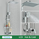 GobekUsa Brass LCD Thermostatic Mixer Shower Set with Bidet and Tub Spout