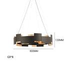GobekUsa Black Scandinavian Style Ceiling Chandelier LED Lustres for Living Room Bedroom