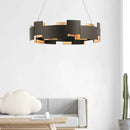 GobekUsa Black Scandinavian Style Ceiling Chandelier LED Lustres for Living Room Bedroom
