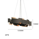 GobekUsa Black Scandinavian Style Ceiling Chandelier LED Lustres for Living Room Bedroom