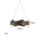 GobekUsa Black Scandinavian Style Ceiling Chandelier LED Lustres for Living Room Bedroom
