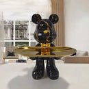 GobekUsa Graffiti Bear Figurine Home Decor Sculpture Shelf Statue Table Gift