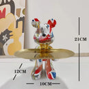 GobekUsa Graffiti Bear Figurine Home Decor Sculpture Shelf Statue Table Gift
