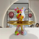 GobekUsa Graffiti Bear Figurine Home Decor Sculpture Shelf Statue Table Gift