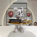 GobekUsa Graffiti Bear Figurine Home Decor Sculpture Shelf Statue Table Gift