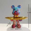 GobekUsa Graffiti Bear Figurine Home Decor Sculpture Shelf Statue Table Gift