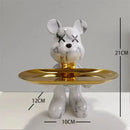 GobekUsa Graffiti Bear Figurine Home Decor Sculpture Shelf Statue Table Gift