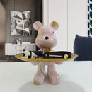 GobekUsa Graffiti Bear Figurine Home Decor Sculpture Shelf Statue Table Gift