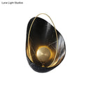 GobekUsa Shell Resin Art LED Wall Sconce Light for Living Room with Metallic Ellipse