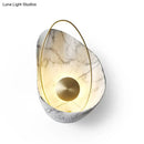 GobekUsa Shell Resin Art LED Wall Sconce Light for Living Room with Metallic Ellipse